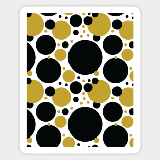 Black and Gold Circles Seamless Pattern 047#001 Sticker